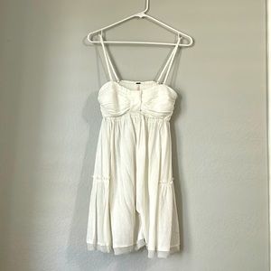 Free People White Babydoll Dress XS